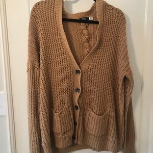 Long camel colored cardigan!